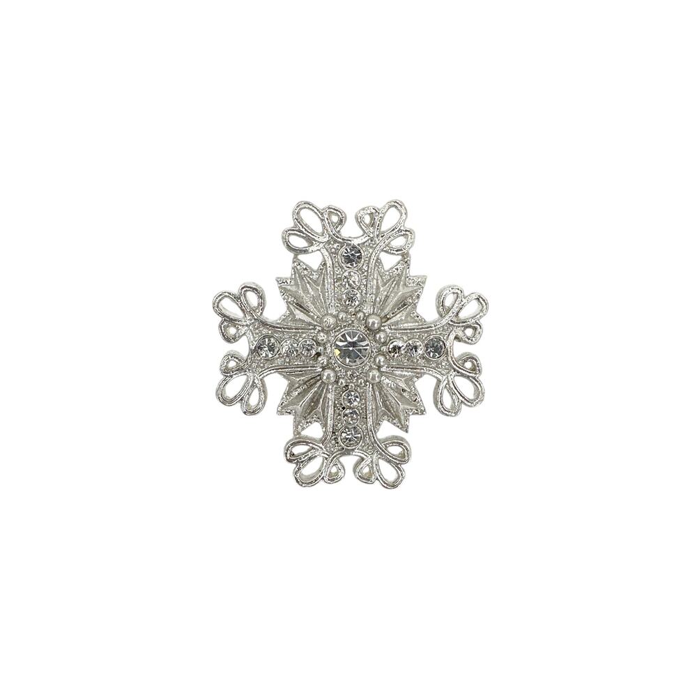 VIRGINS SAINTS & ANGELS VSA Electra Cross Ring in Silver Size 6
